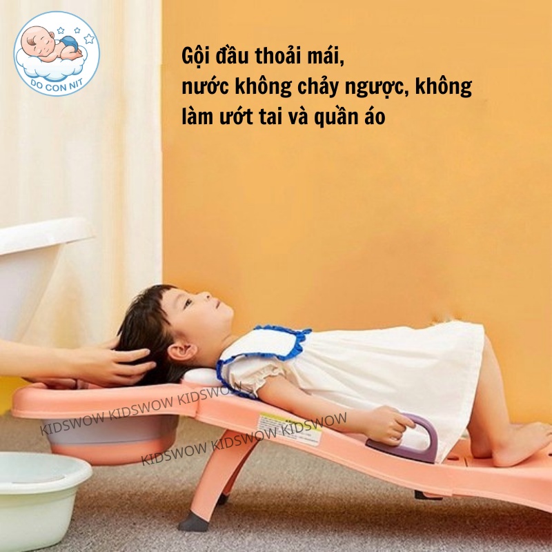 [Tặng Kèm Ống Van Xả] Ghế Gội Đầu Gấp Gọn Cho Bé