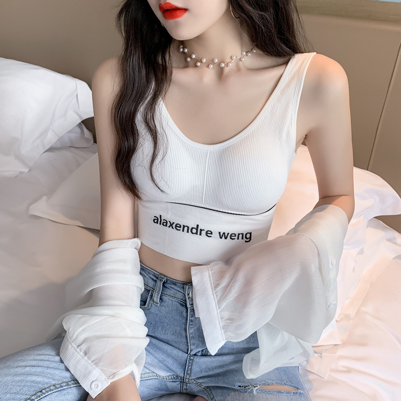 áo hai dây kiểu dáng gợi cảm có mút ngực hở lưng ôm áo 2 dây nữ croptop