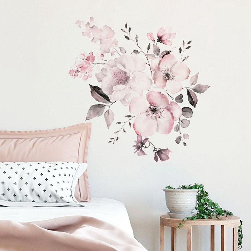 Sticker Dán Tường Họa Tiết Hoa Mẫu Đơn Trang Trí Phòng Khách Phòng Ngủ TV