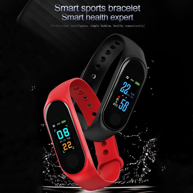 M3 Bluetooth Smart Bracelet Waterproof Smart Watch With Fitness Tracker Blood Pressure Heart Rate Monitors