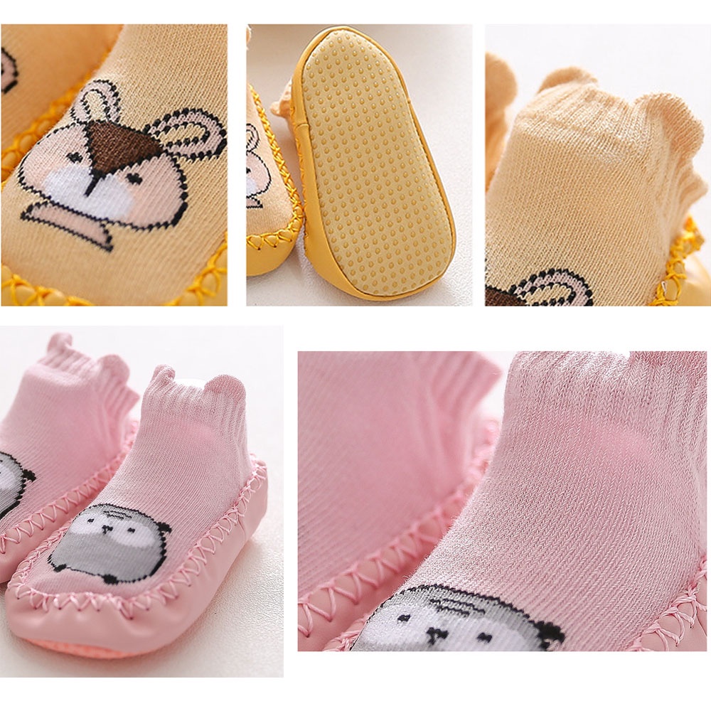 Vớ Chống Trượt Siêu Nhẹ In Họa Tiết Dễ Thương Dành Cho Bé 0-30 Tháng Tuổi