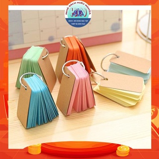 Bộ Flashcard học từ vựng 100 tờ (4*7 cm) - Nhiều màu