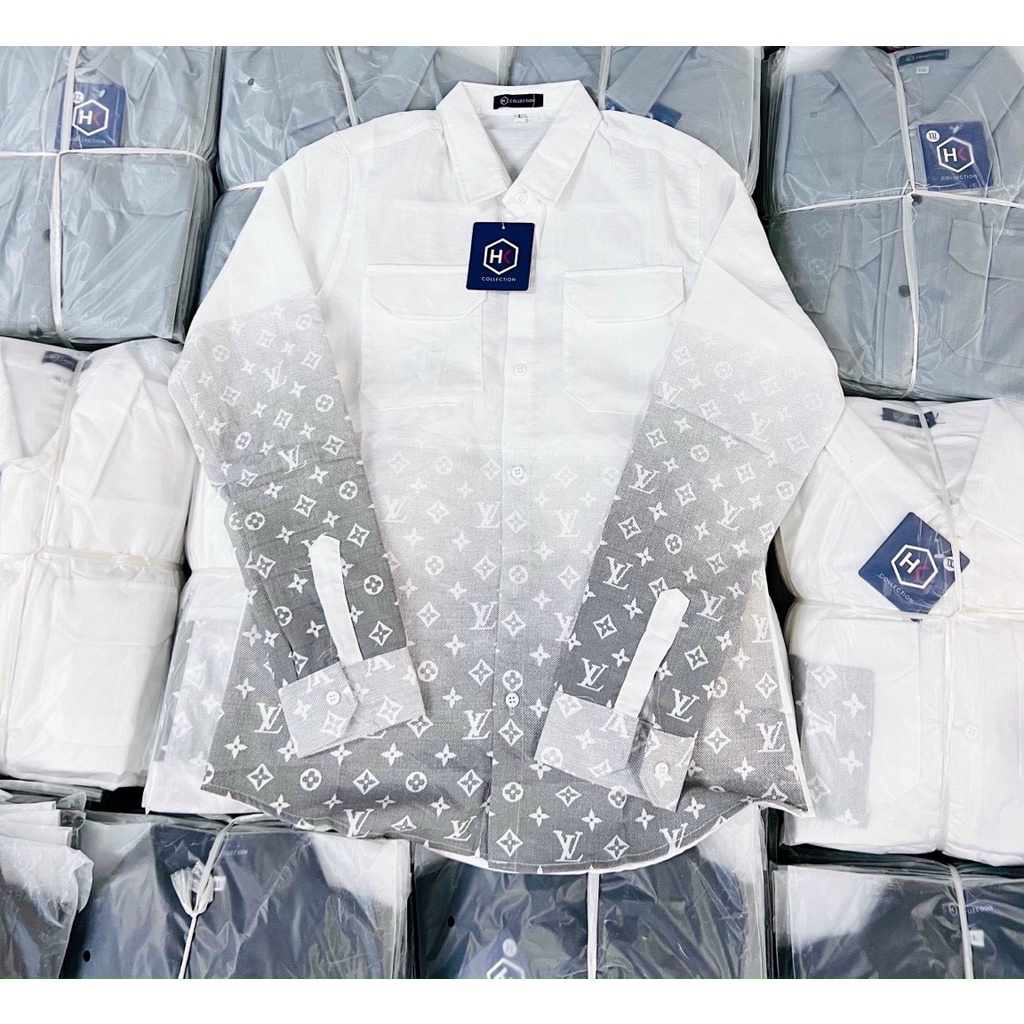 Áo sơ mi nam đũi tay dài+[FREESHIP]+loang màu mẫu mới cao cấp-AHFASHION