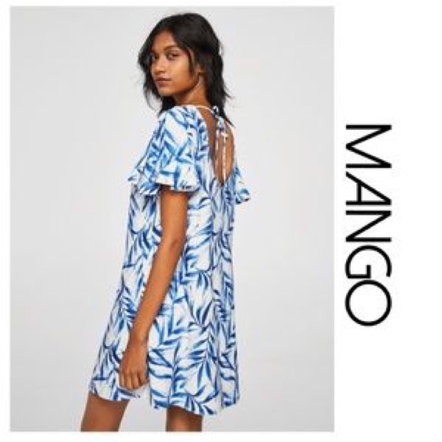 Đầm dáng suông mang0 ruffle sleeve dress vnxk