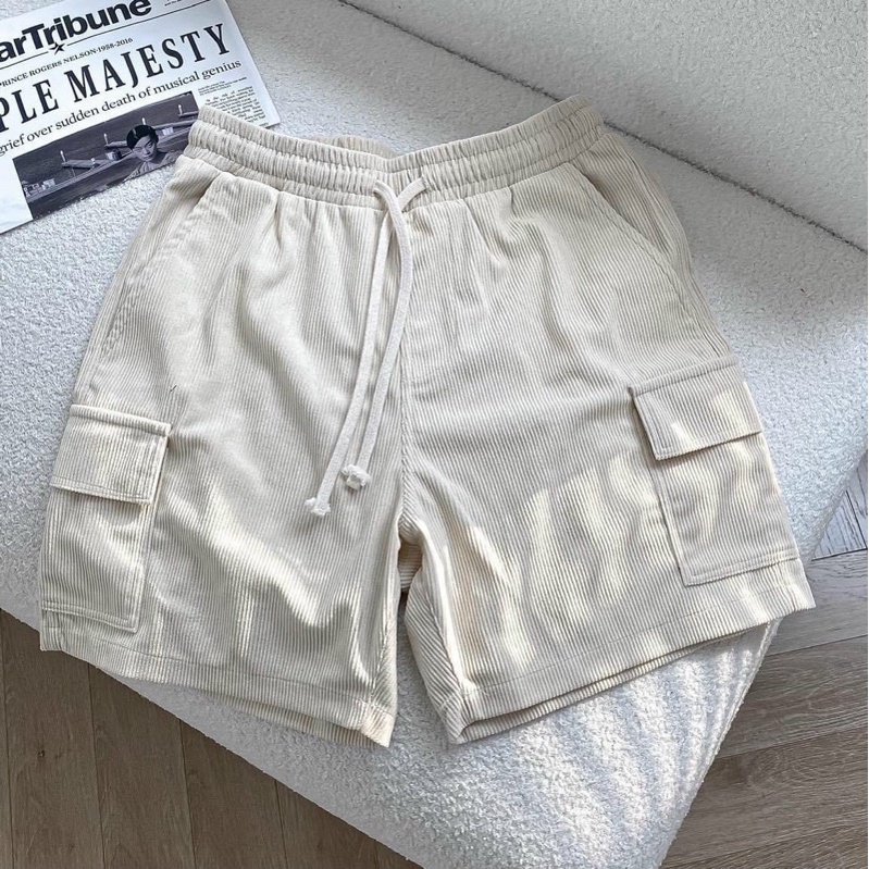 QUẦN SHORT NHUNG TÚI HỢP UNISEX NAM NỮ
