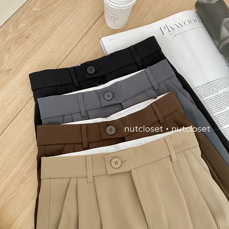 Quần ống suông 1 cúc lệch 310_Q0104