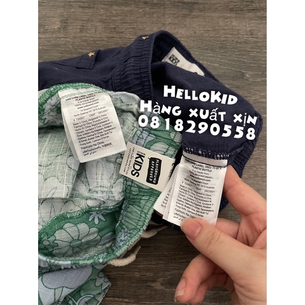 Q163 - Quần soc cotton bé trai và bé gái
