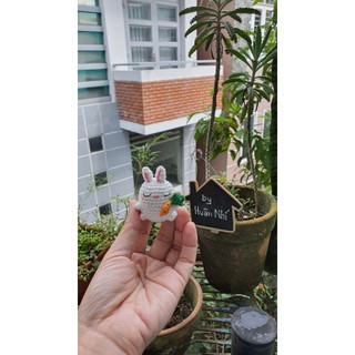 Móc khóa thú len handmade - thỏ cute