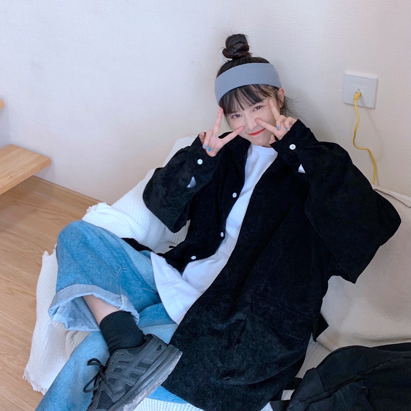 SUXI Áo Khoác Sơ Mi Dài Tay Màu Sắc Thời Trang Thu Đông Cho Nữ