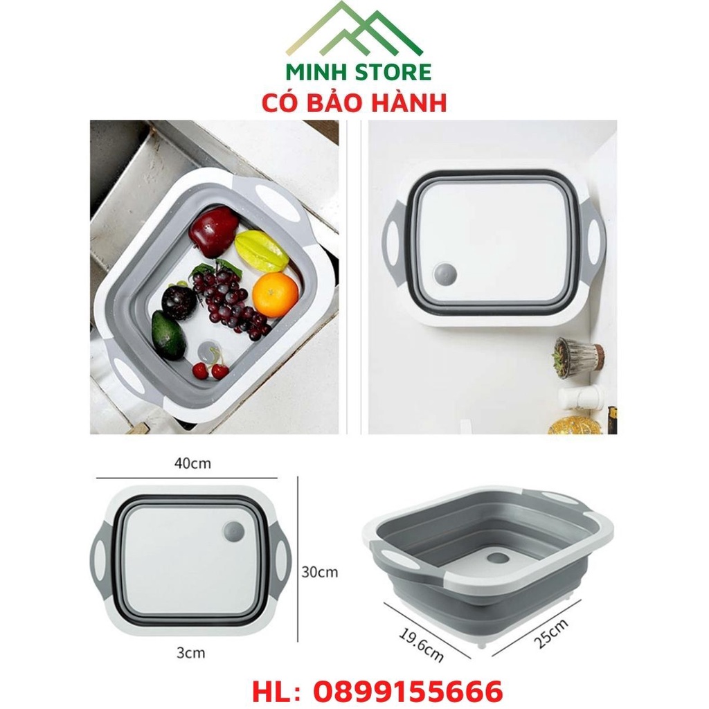 CHẬU ĐA NĂNG GẤP GỌN VÀ RỔ ĐỰNG, ĐA NĂNG, TIẾT KIỆM DIỆN TÍCH, SẢN PHẨM 3 TRONG 1 CHO KHÔNG GIAN BẾP