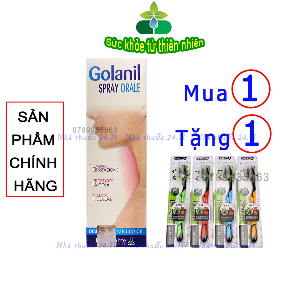 Xịt Họng Người Lớn Golanil Spray Orale.Giúp Giảm Ho,Đau Rát,Viêm Họng Cấp Mãn Tính