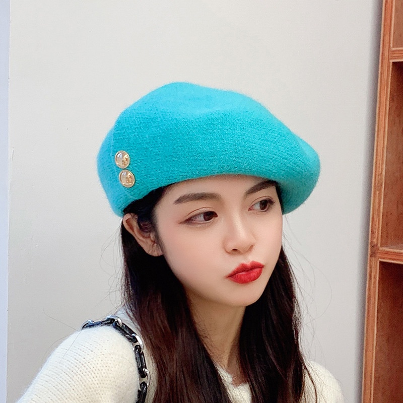 Cute Breathable Solid Color Beret Hat Autumn Summer Fashion For Women