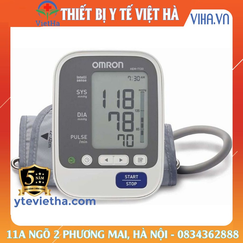 Máy đo huyết áp bắp tay cao cấp Omron HEM-7130-YTVH
