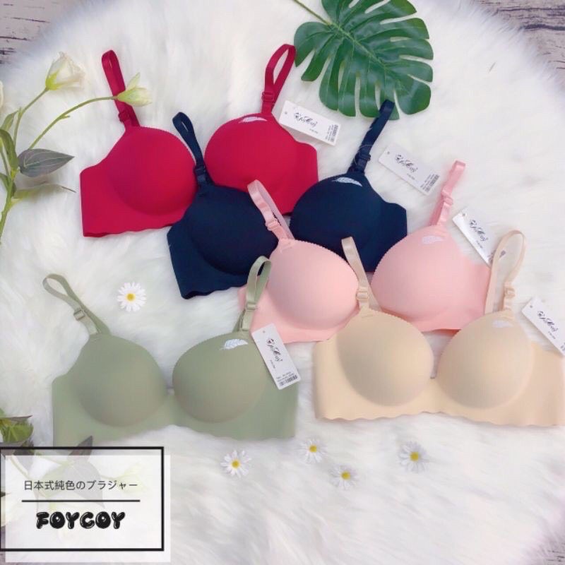 Áo Lót Su Lông Vũ FOCOY Hình Chiếc Lá Nâng Ngực Mút Dày 3cm