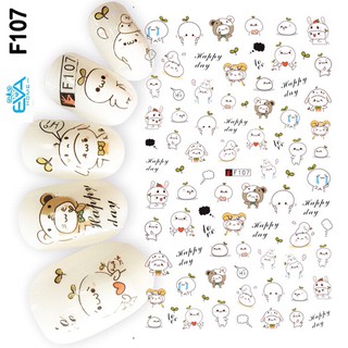 Miếng Dán Móng Tay 3D Nail Sticker Hoạt Hình F107
