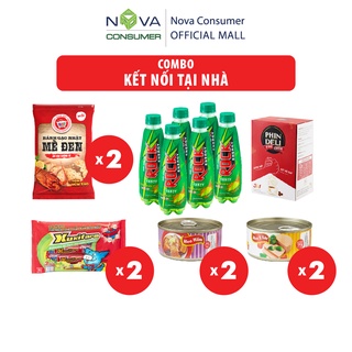 Combo Kết nối tại nhà (Đồ hộp Master T, Xúc Xích Xuxifarm, Bánh gạo Tê Tê, Cà Phê PhinDeli, Nước tăng lực Rock Energy)