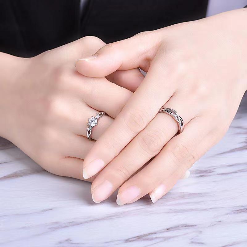 Nhẫn Mạ Bạc Đơn Giản Hình Cây Cầu Phong Cách Hàn Quốc Nhật Bản Cho Cặp Đôi Nam Và Nữ