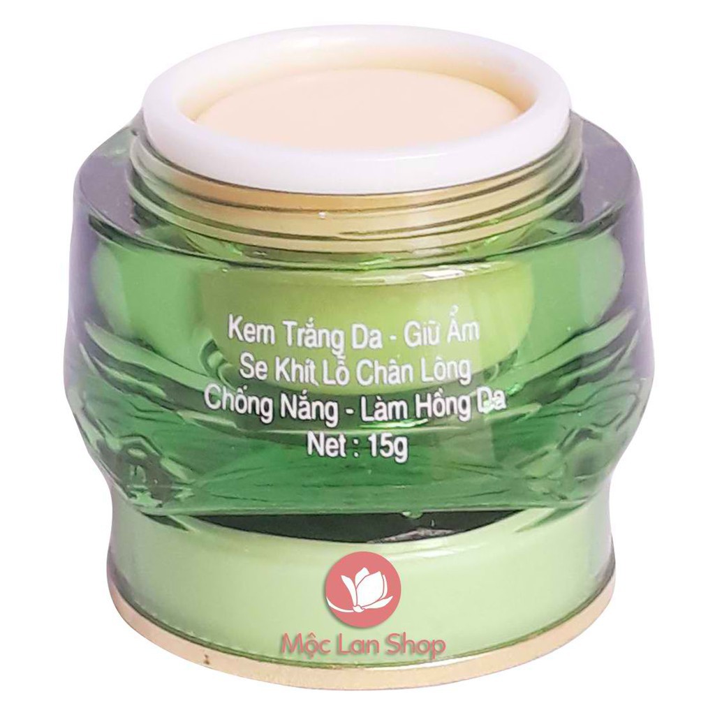 Kem dưỡng trắng da mặt, se khít lỗ chân lông, giữ ẩm, chống nắng, làm hồng da - Kem Nano White 15gr - Mỹ phẩm Mộc Lan