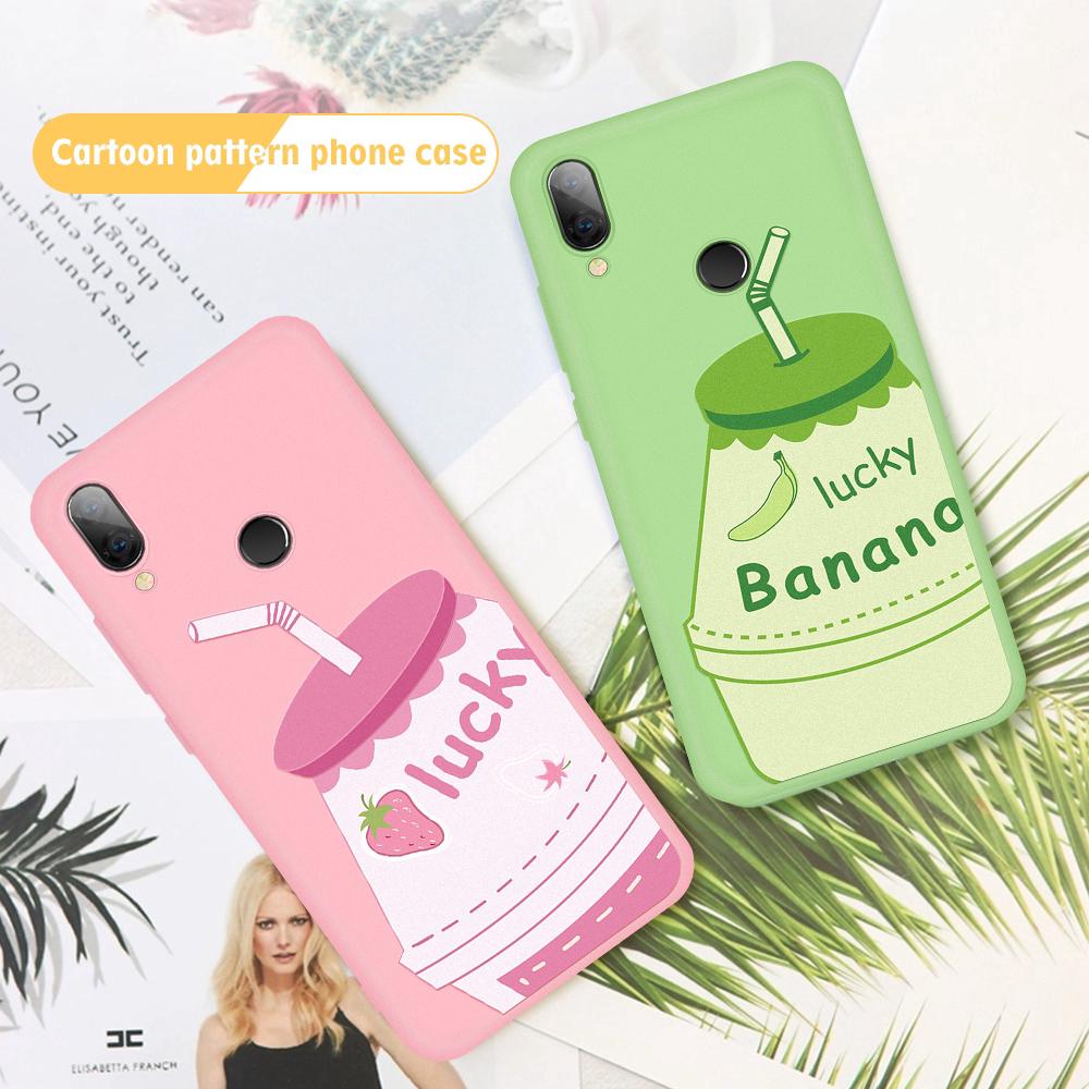 Ốp điện thoại TPU in bình sữa dâu/ chuối cho Xiaomi mi 6X/A2 8 8 Lite 9 Redmi 6A 6Pro 7 Note 5 Pro 6 Pro 7