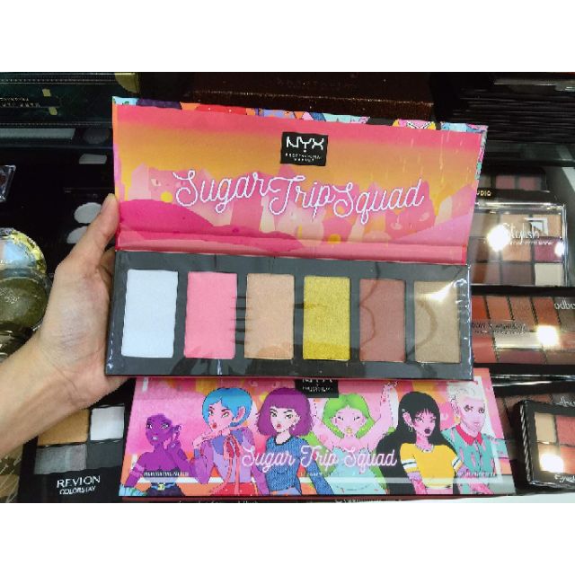 Phấn Mắt + Highlight Nyx Sugar Trip Squad Highlighting Palette (5g)