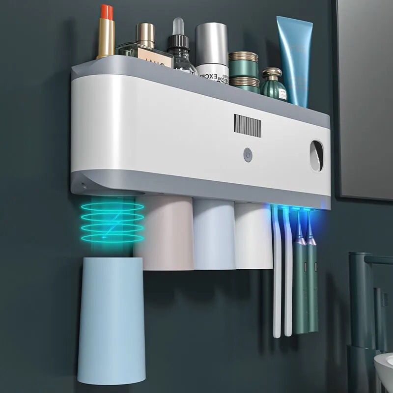 toothbrush sterilizer Smart UV sterilization punch-free bathroom wall-mounted storage box rack electric type