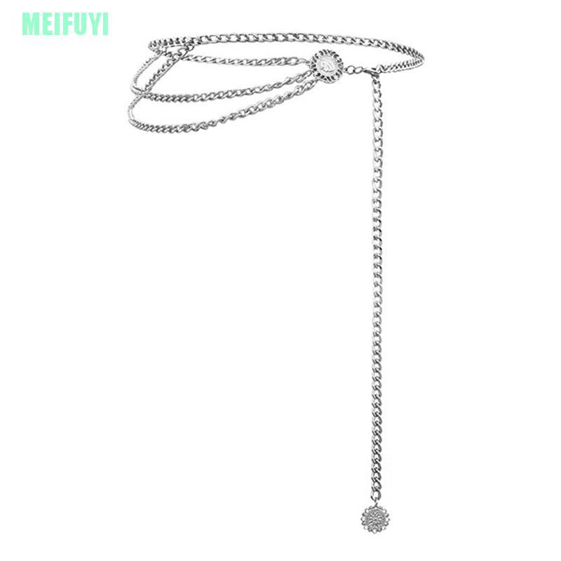 Thắt Lưng Dây Xích Kim Loại Phong Cách Retro Cho Nữ
