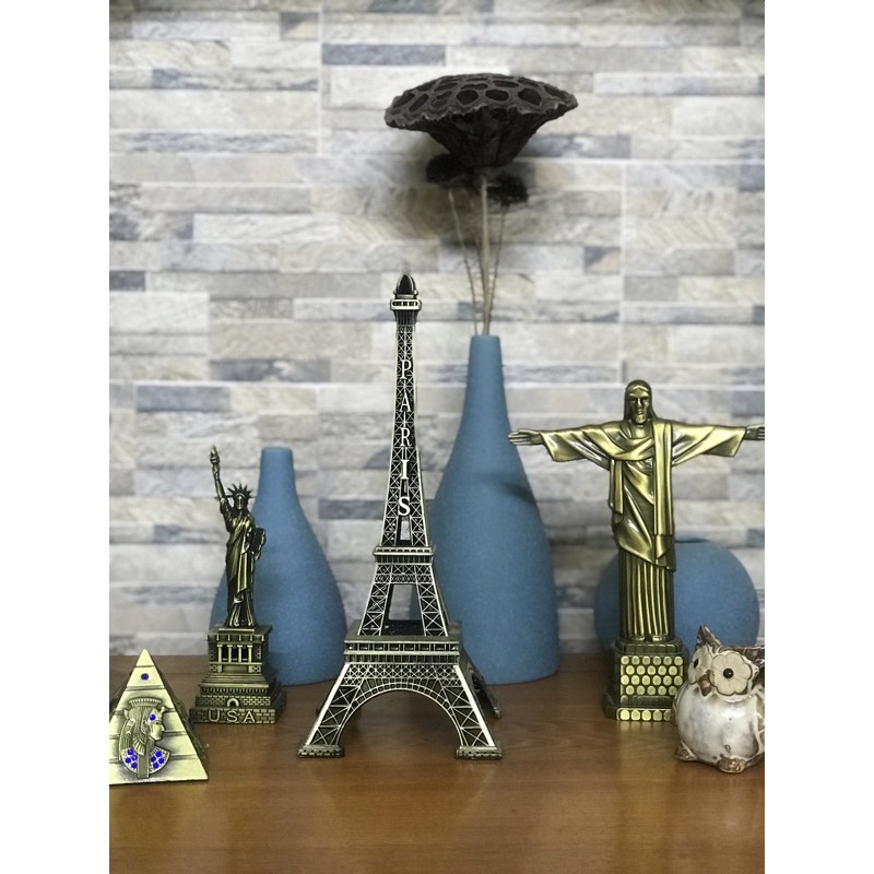 Tháp Eiffel Hợp Kim Mạ Đồng Trang Trí Decor