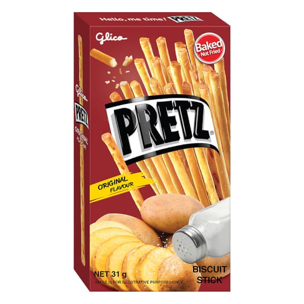 Bánh que nướng giòn GLICO Pretz 31g đủ 4 vị bestseller (truyền thống, bắp ngọt, gà BBQ, Pizza)