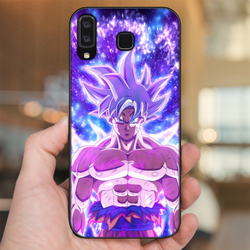 Ốp lưng Samsung A8 Star viền đen in hình Goku Dragon Ball