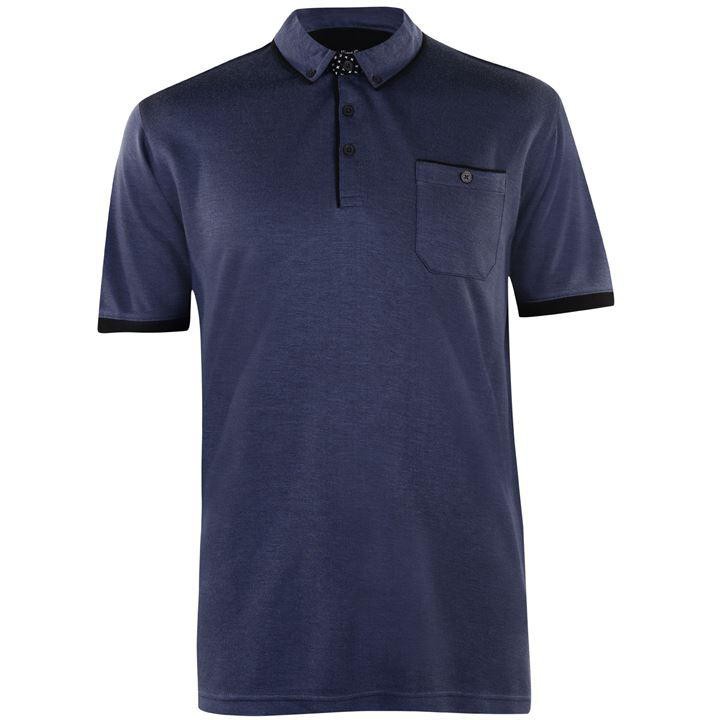 Pierre Cardin Tipped Polo Shirt Mens hàng UK *