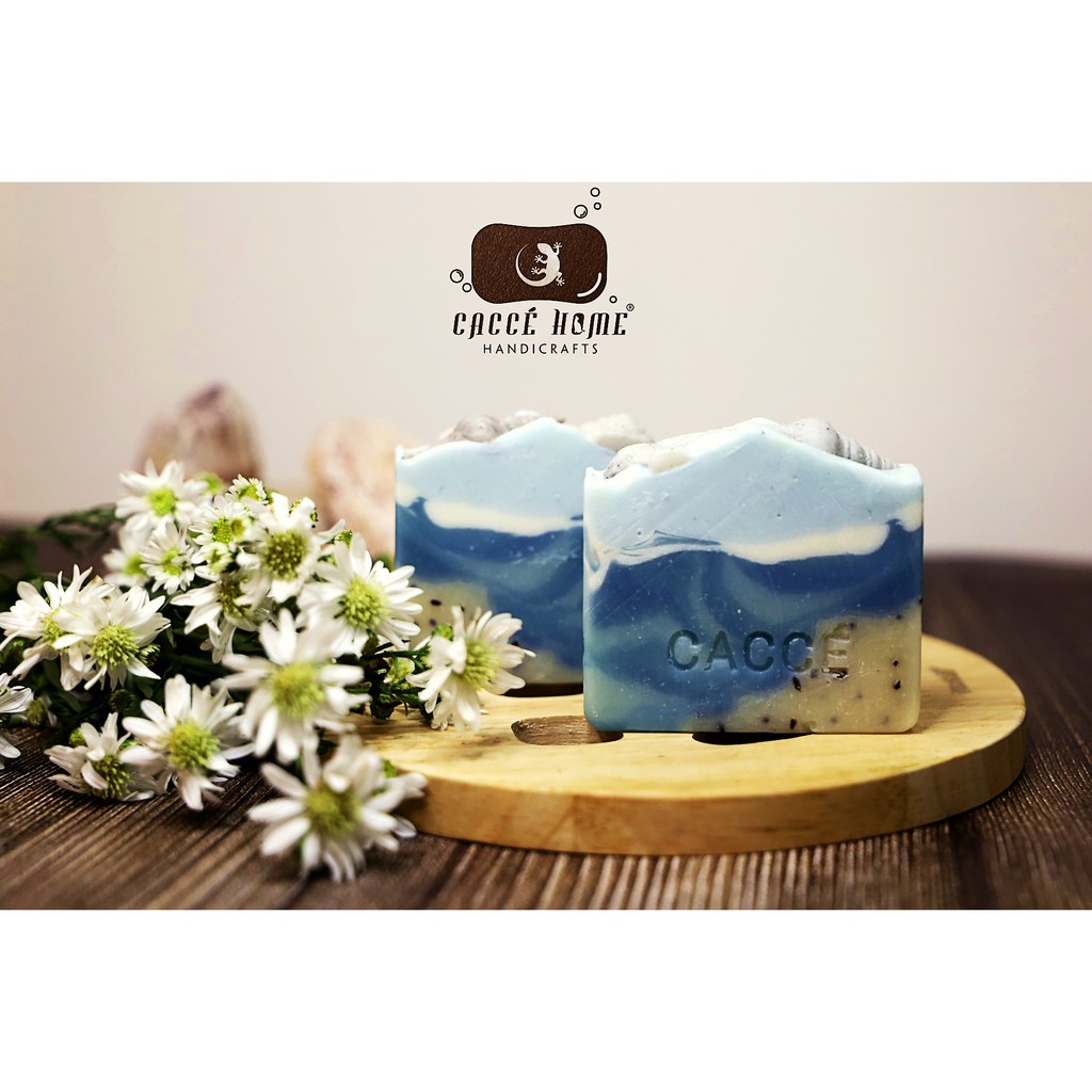 Xà phòng thủ công hương Lavender giảm Stress Ocean wave Art Caccé Home (Handmade soap)