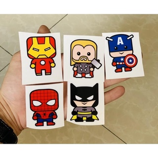 Tem Sticker Siêu Anh Hùng SIZE NHỎ dán nhiều vị trí siêu cool