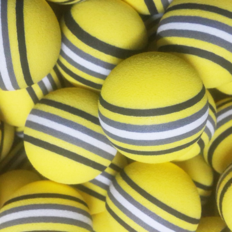 50Pcs/Bag Eva Foam Golf Product Yellow Sponge Indoor Golf Practice Ball
