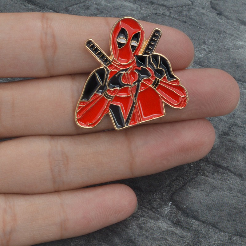 Ghim Cài Áo Trang Trí Ba Lô Hình Deadpool &quot;I Heart You&quot; Làm Quà Tặng Tuyệt Vời