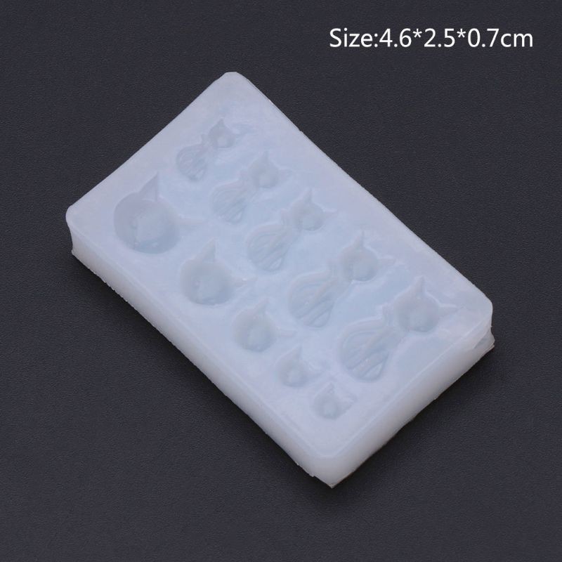 Khuôn silicone làm trang sức phụ kiện trang trí móng tay DIY tạo hình gấu epoxy resin đáng yêu tiện lợi