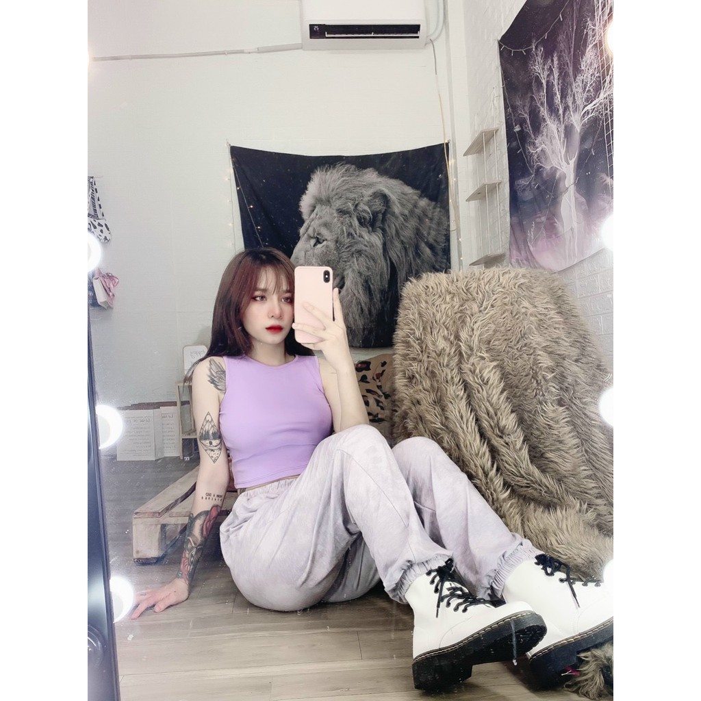 quần jogger màu loang xám hot ảnh thật