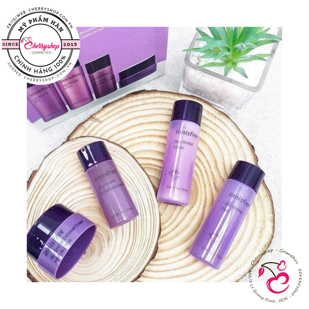 BỘ DƯỠNG DA MINI JEJU ORCHID SPECIAL KIT Chiết Xuất Từ Hoa Phong Lan Tím