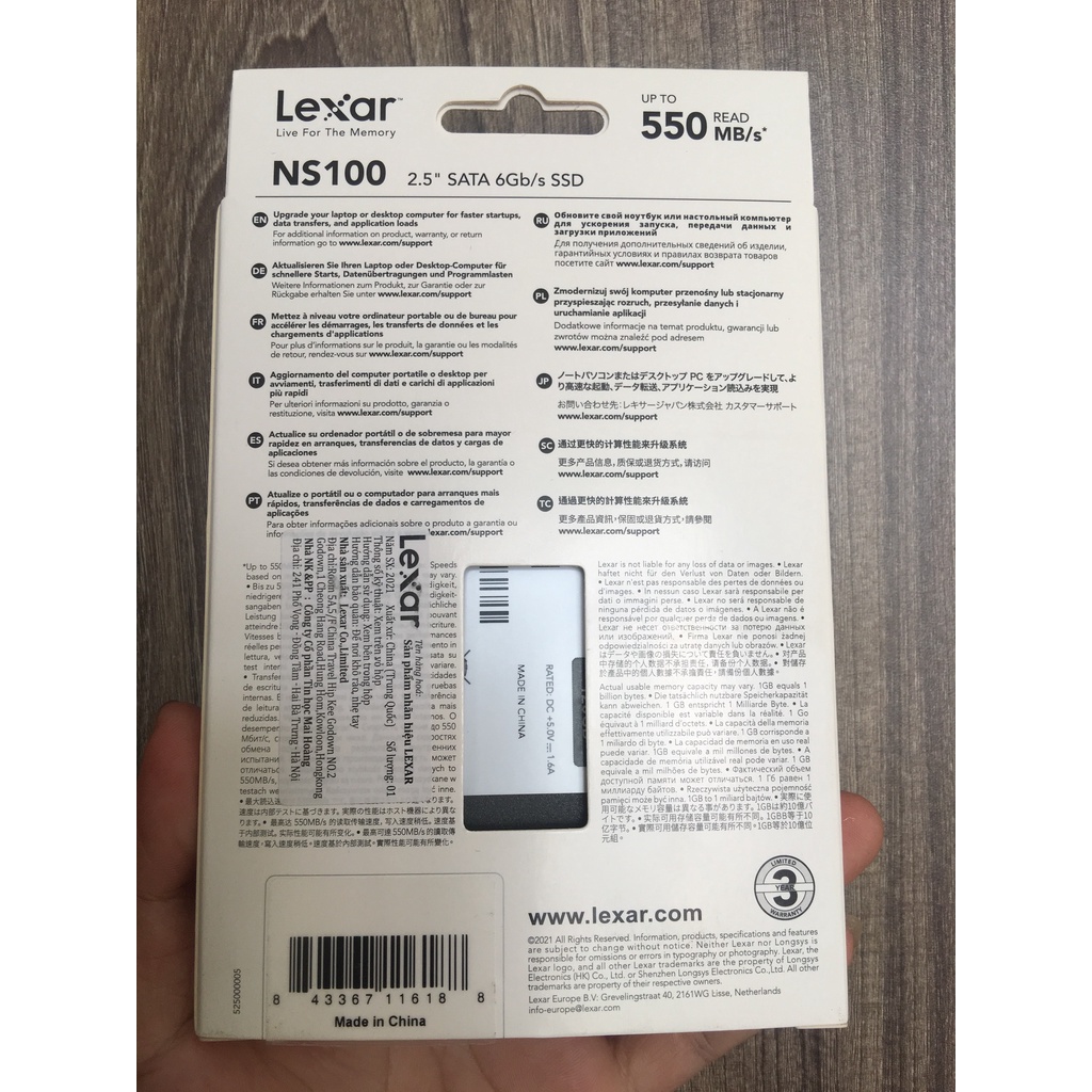 Ổ cứng SSD 128GB Lexar NS100 2.5-Inch SATA III_Hàng chính hãng