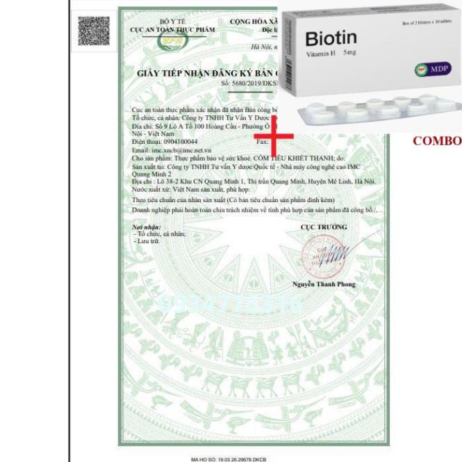 Combo Biotin 5mg+ ✅ Viên uống hỗ trợ viêm thanh quản Tiêu Khiết Thanh