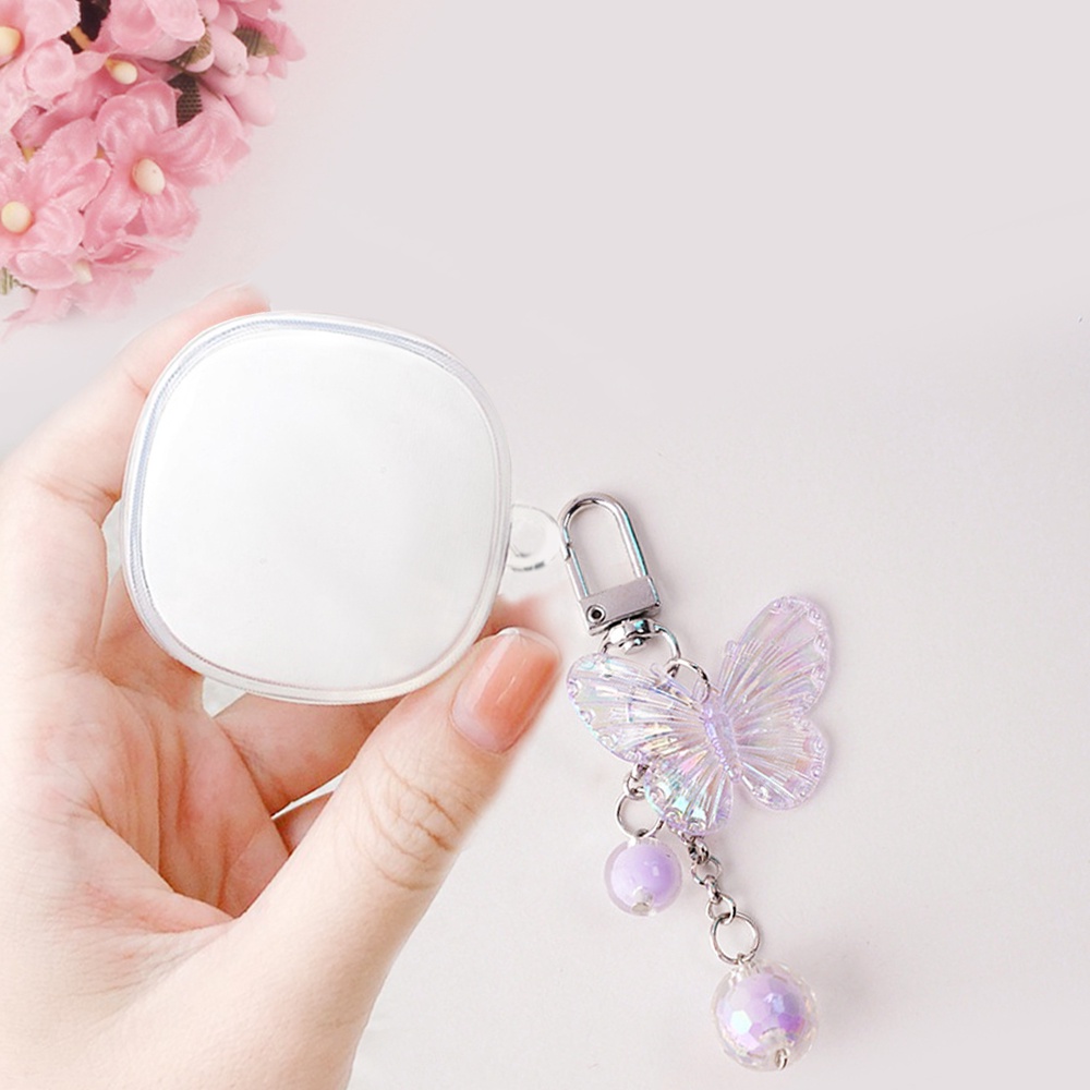 Vỏ Bảo Vệ Hộp Sạc Tai Nghe Baseus WM01 / WM02 Bằng TPU Silicone Trong Suốt Chất Lượng Cao Kèm Móc Khóa Tiện Dụng