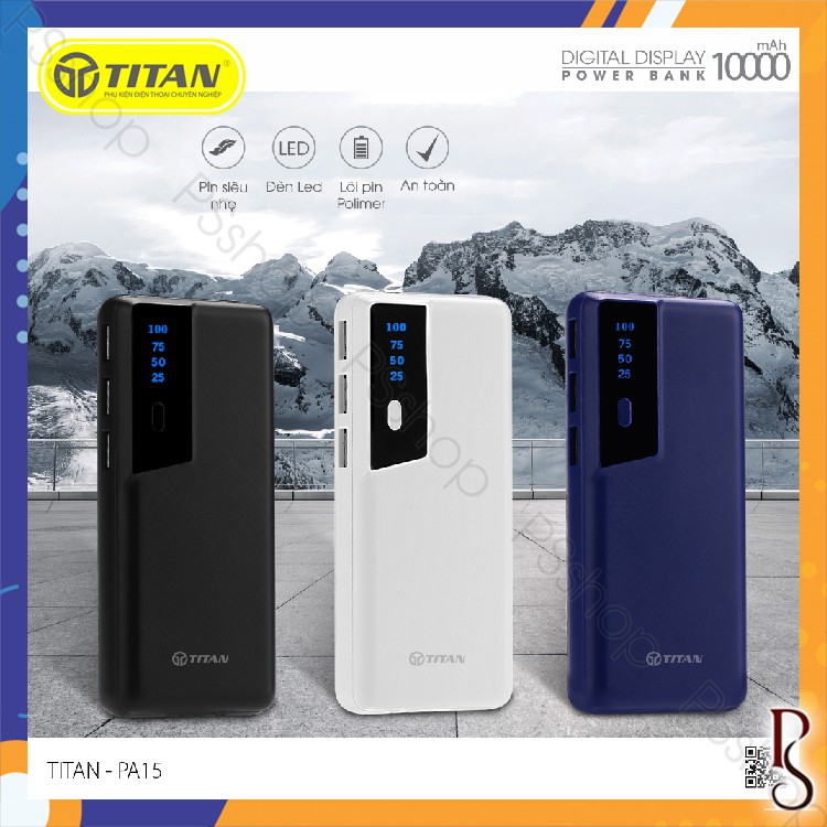 Pin dự phòng TITAN PA15 10000mAh