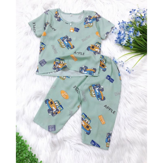 Size L -BỘ TOLE QUẦN DÀI BÉ TRAI, TOLE 2 DA LOẠI 1