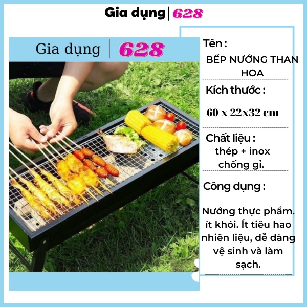 BẾP NƯỚNG THAN HOA BBQ không khói Tiện ích cho mọi gia đình