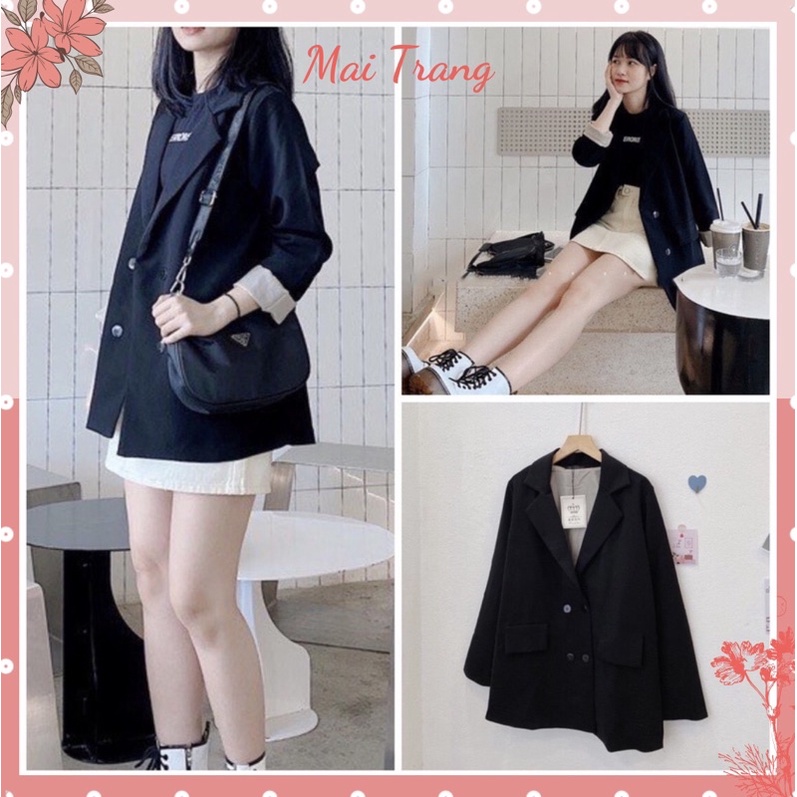 Áo blazer đen, Áo blazer nữ 2 lớp 4 cúc cao cấp (Video/ảnh thật) – (TTA24) | BigBuy360 - bigbuy360.vn