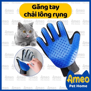 Găng Tay Lấy Lông Rụng Chó Mèo, Găng tay chải lông rụng thú cưng - Ameo Pet Home