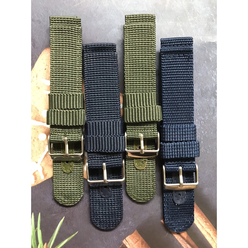Dây dù đồng hồ Seiko màu Xanh quân đội