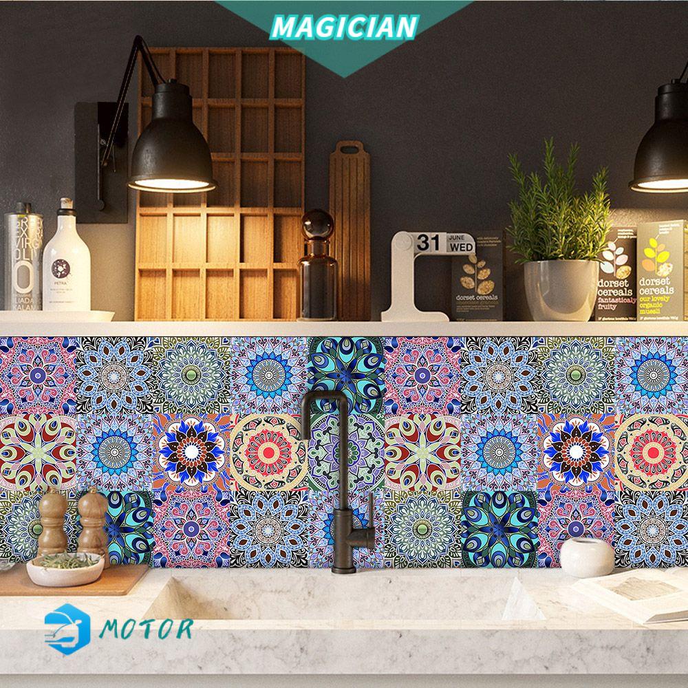 Bộ 10 Miếng Dán Trang Trí Tường Giả Gạch Chống Thấm Nước