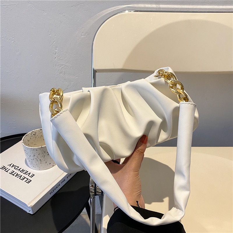 Túi Xách Đeo Vai Một Bên Vai Hình Vuông Cỡ Nhỏ Phối Dây Xích Phong Cách Phương Tây Cổ Điển Dành Cho Bạn Nữ