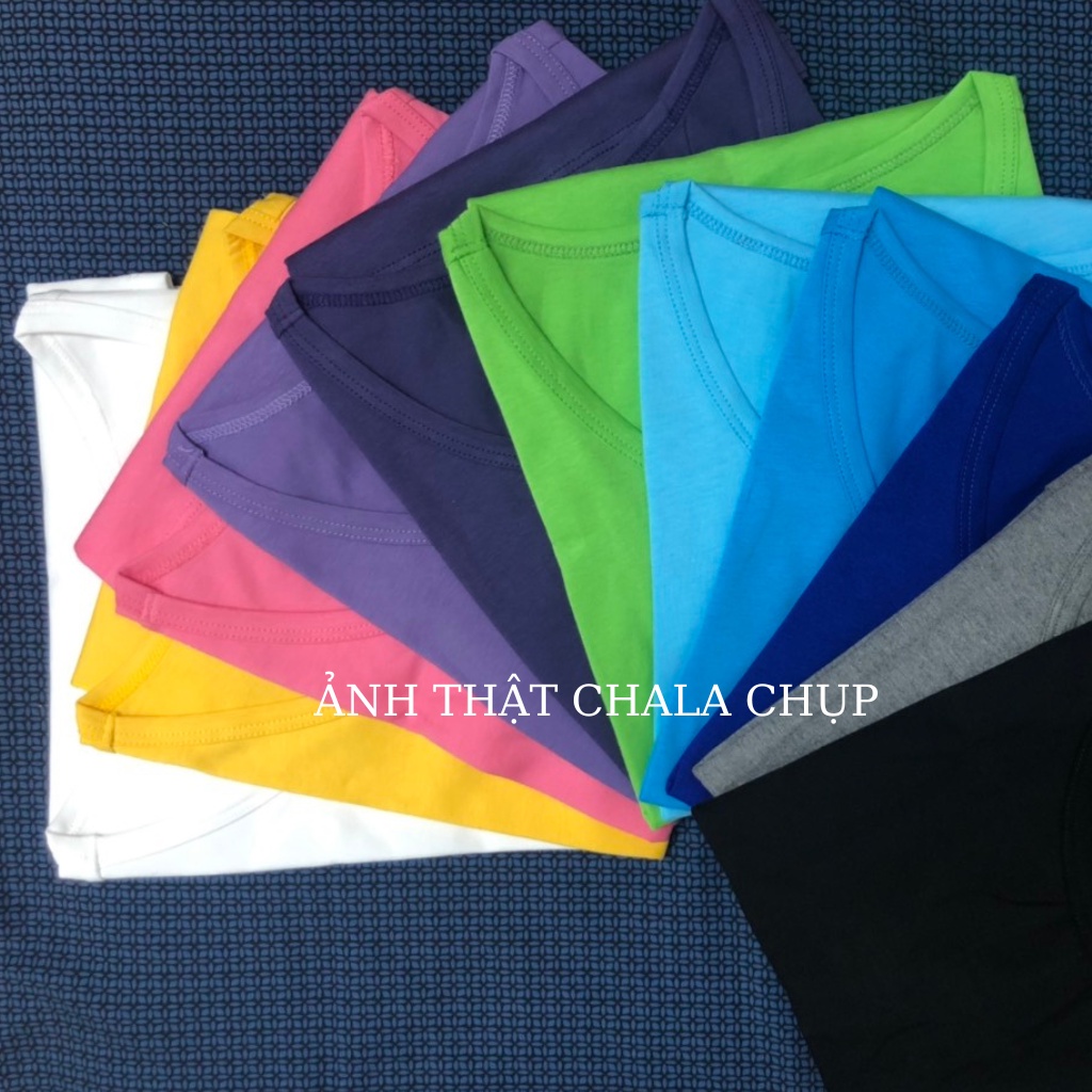 Áo Thun Cổ Tròn Chala_bigsize,Áo Phông Cộc Dáng Ôm Body Nâng Ngực Phom Siêu Xinh