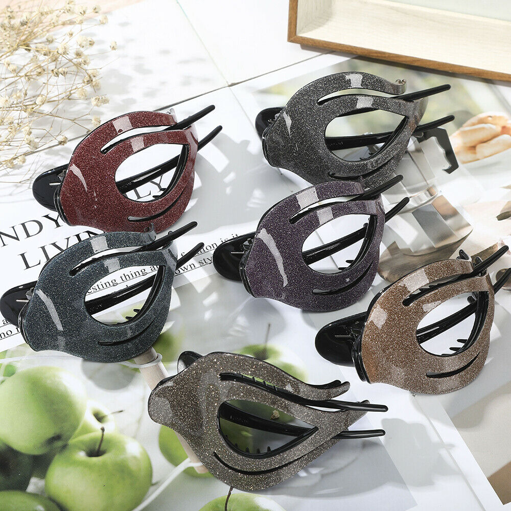 Kẹp tóc bằng nhựa đính đá giả thiết kế hình hoa thời trang cho nữ